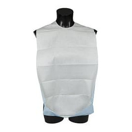 Disposable Adult Bib with Pocket White Economy 36x65cm (500 Units)