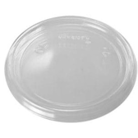 Plastic Lid Flat Clear Ø7,4cm (100 Units)  