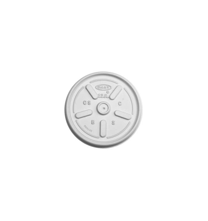 Plastic Lid PS for Foam Cup Flat Ø8,9cm (100 Units) Plastic Lid PS for Foam Cup Flat Ø8,9cm (100 Units)