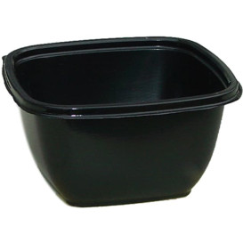 Plastic Bowl PET Black 375ml 12,5x12,5x5cm (50 Units) 