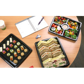 Plastic Tray Rectangular Shape Black 31,6x25,6x4cm (50 Uds)