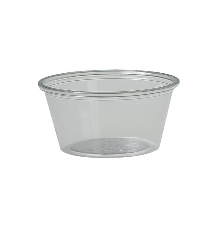 Plastic Souffle Cup PET Clear 2Oz/60ml Ø6,6cm (2500 Units) Plastic Souffle Cup PET Clear 2Oz/60ml Ø6,6cm (2500 Units)