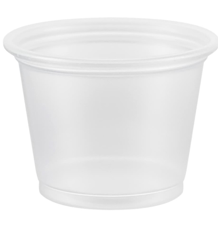 Plastic Souffle Cup PP Clear 30ml Ø4,8cm (125 Units) Plastic Souffle Cup PP Clear 30ml Ø4,8cm (125 Units)