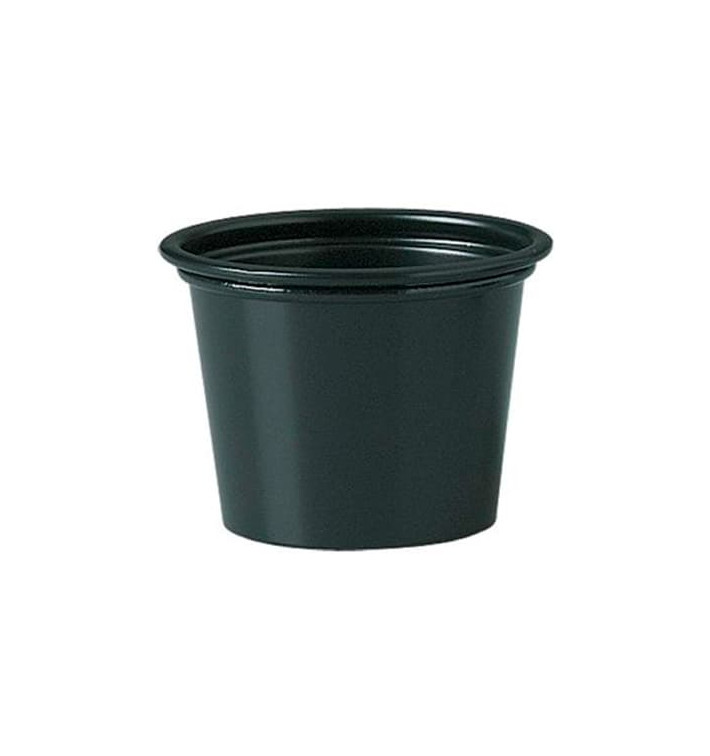 Plastic Souffle Cup PP Black 30ml Ø4,8cm (2500 Units) Plastic Souffle Cup PP Black 30ml Ø4,8cm (2500 Units)