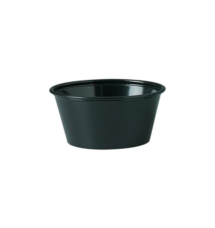 Plastic Souffle Cup PP Black 100ml Ø7,3cm (125 Units) Plastic Souffle Cup PP Black 100ml Ø7,3cm (125 Units)