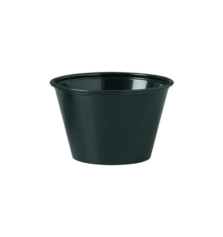 Plastic Souffle Cup PP Black 120ml Ø7,3cm (2500 Units) Plastic Souffle Cup PP Black 120ml Ø7,3cm (2500 Units)