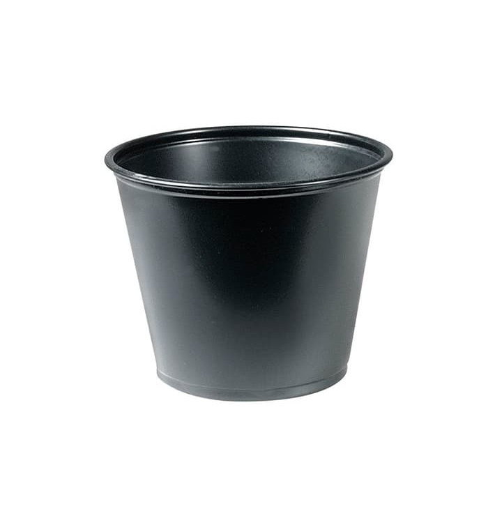 Plastic Souffle Cup PP Black 165ml Ø7,3cm (125 Units) Plastic Souffle Cup PP Black 165ml Ø7,3cm (125 Units)