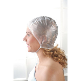 Disposable Bouffant Cap PE Hair Treatment Clear 