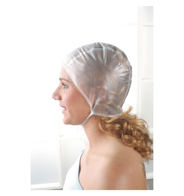 Disposable Bouffant Cap PE Hair Treatment Clear 