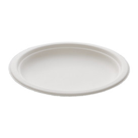 Sugarcane Plate White Ø18 cm (25 Units) 