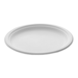 Sugarcane Plate White Ø26 cm (25 Units) 