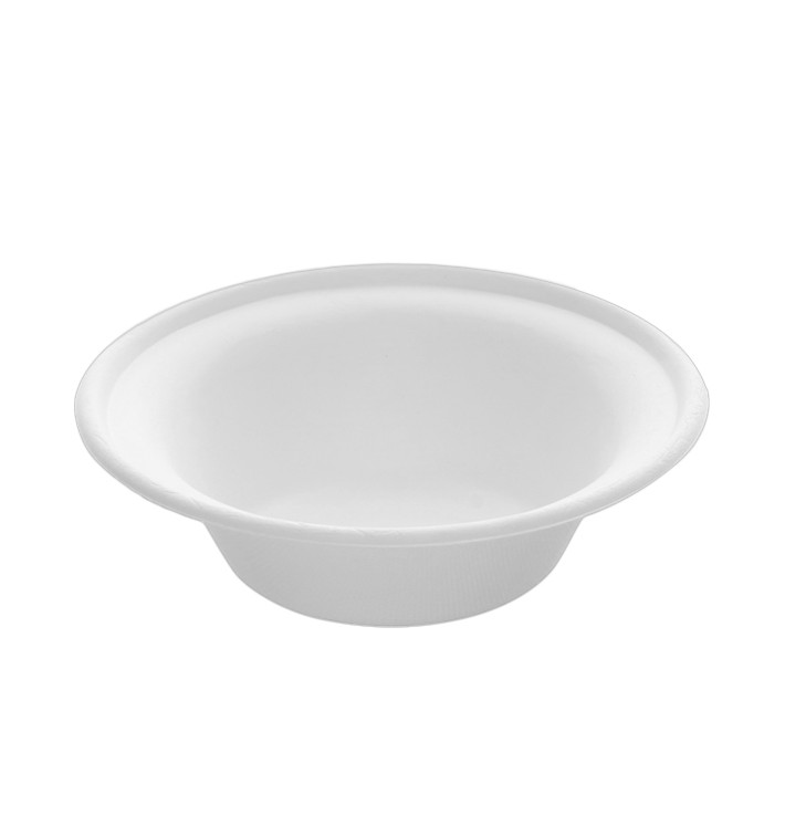 Sugarcane Bowl White Ø15cm 400ml (25 Units) Sugarcane Bowl White Ø15cm 400ml (25 Units)