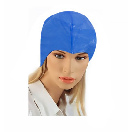 Disposable Bouffant Cap PE Hair Treatment Blue 