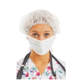 Disposable Bouffant Cap PP White Ø55cm (2000 Units)