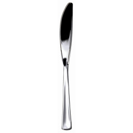 Plastic Knife Metallized 20cm (10 Units) 