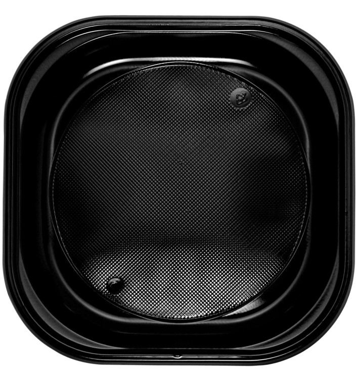Plastic Plate PS Square shape Black 20x20 cm (720 Units) Plastic Plate PS Square shape Black 20x20 cm (720 Units)