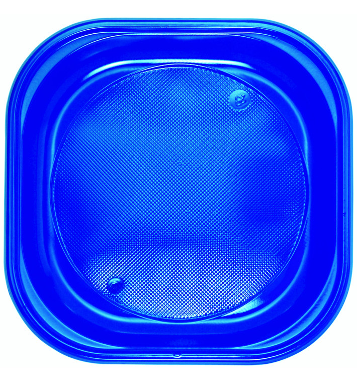 Plastic Plate PS Square shape Dark Blue Ø20x20 cm (30 Units) Plastic Plate PS Square shape Dark Blue Ø20x20 cm (30 Units)