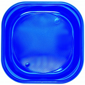 Plastic Plate PS Square shape Dark Blue Ø20x20 cm (720 Units)