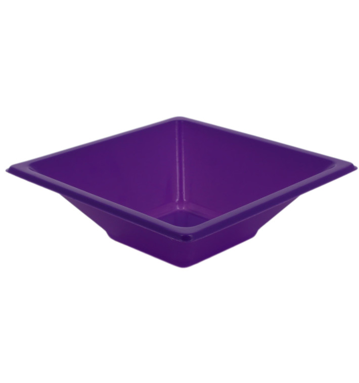 Plastic Bowl PS Square shape Lilac 12x12cm (25 Units) Plastic Bowl PS Square shape Lilac 12x12cm (25 Units)