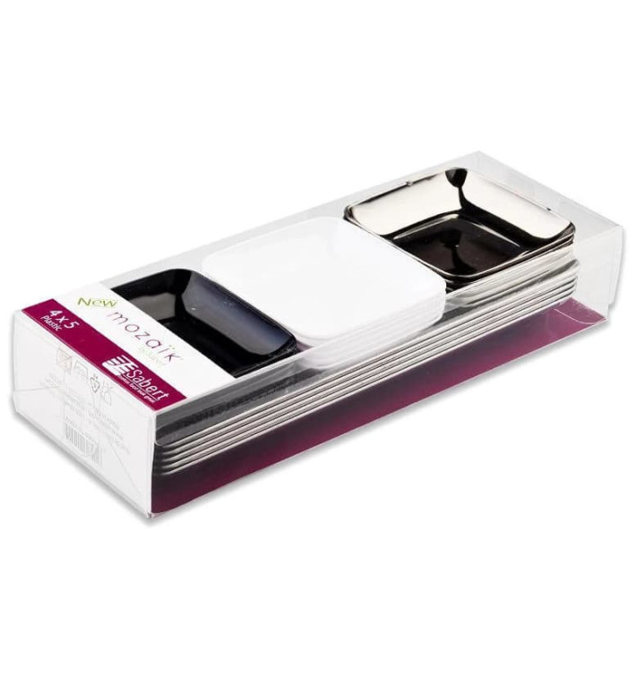 Tasting Dishes Kit PS Plates and Trays 20 pieces (1 Unit) Tasting Dishes Kit PS Plates and Trays 20 pieces (1 Unit)