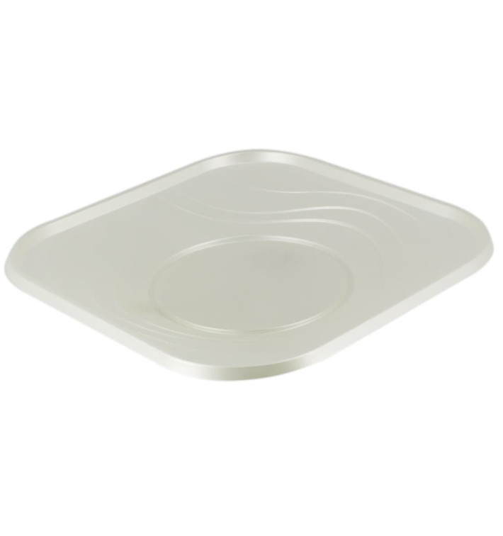 Plastic Plate PP "X-Table" Square shape Pearl 18 cm (8 Units) Plastic Plate PP "X-Table" Square shape Pearl 18 cm (8 Units)