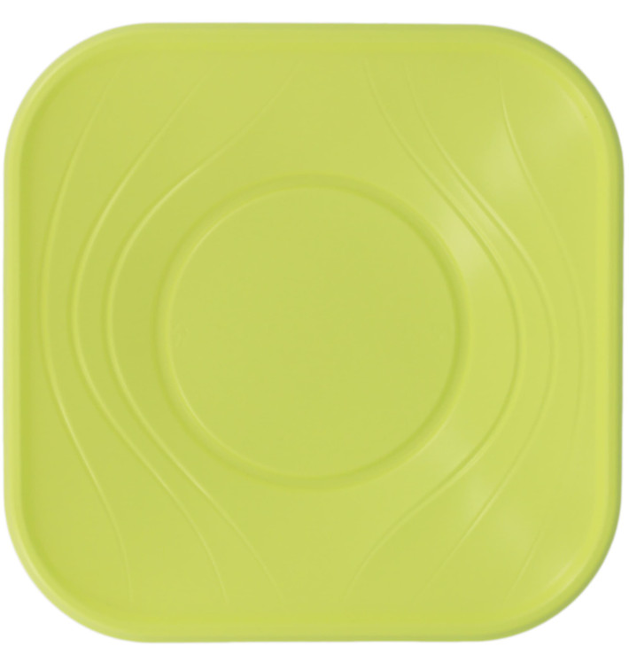 Plastic Bowl PP Square shape "X-Table" Lime 18x18cm (120 Units)