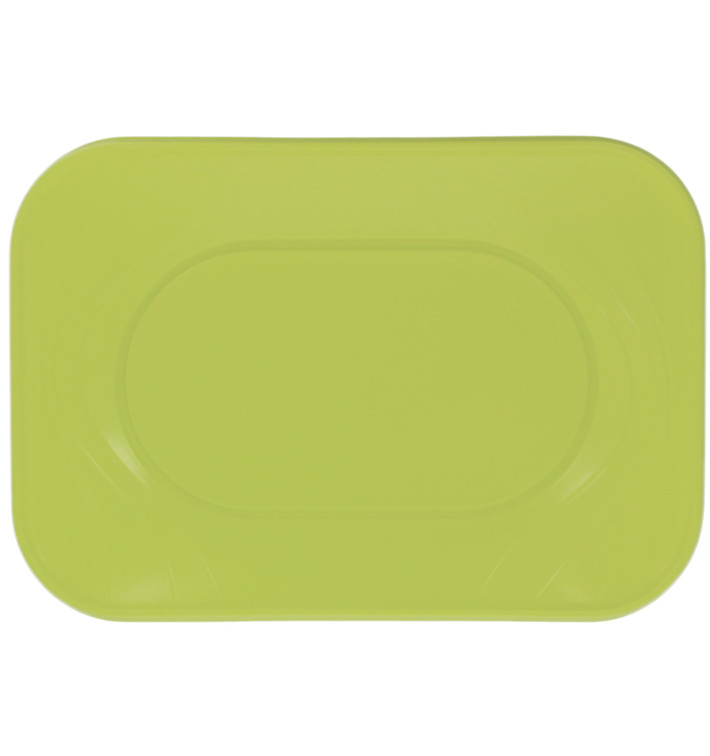 Plastic Tray Microwavable "X-Table" Lime Green 33x23cm (2 Units) Plastic Tray Microwavable "X-Table" Lime Green 33x23cm (2 Units)