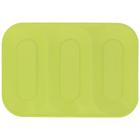 Plastic Tray Microwavable "X-Table" 3C Lime Green 33x23cm (2 Units) 