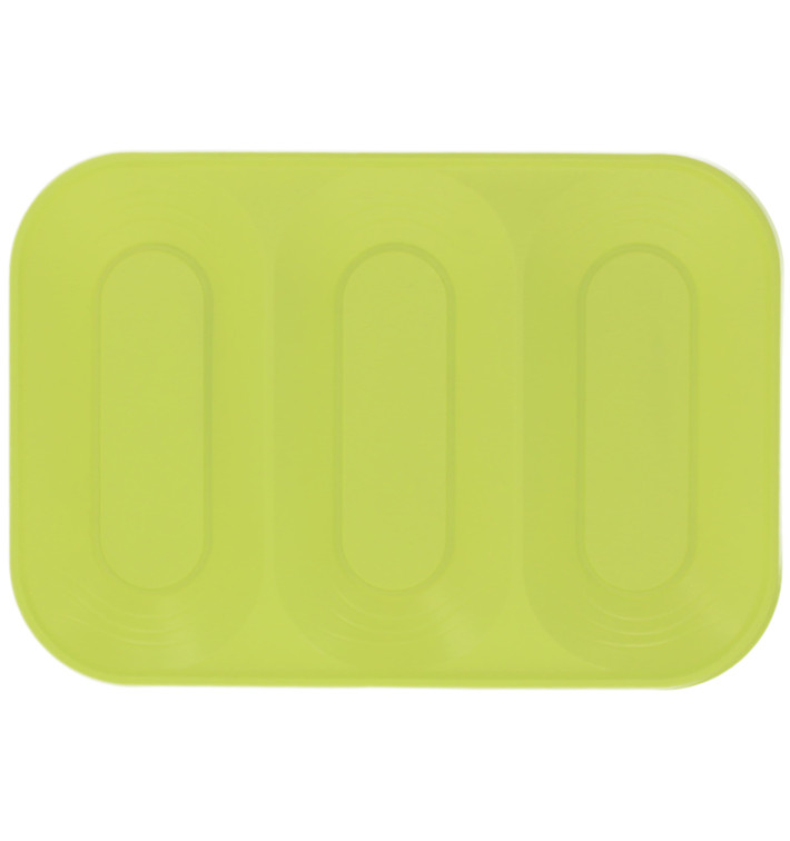 Plastic Tray Microwavable "X-Table" 3C Lime Green 33x23cm (30 Units) Plastic Tray Microwavable "X-Table" 3C Lime Green 33x23cm (30 Units)