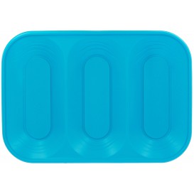 Plastic Tray Microwavable "X-Table" 3C Turquoise 33x23cm (30 Units)