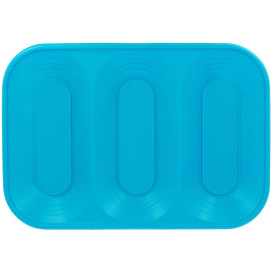 Plastic Tray Microwavable "X-Table" 3C Turquoise 33x23cm (30 Units)