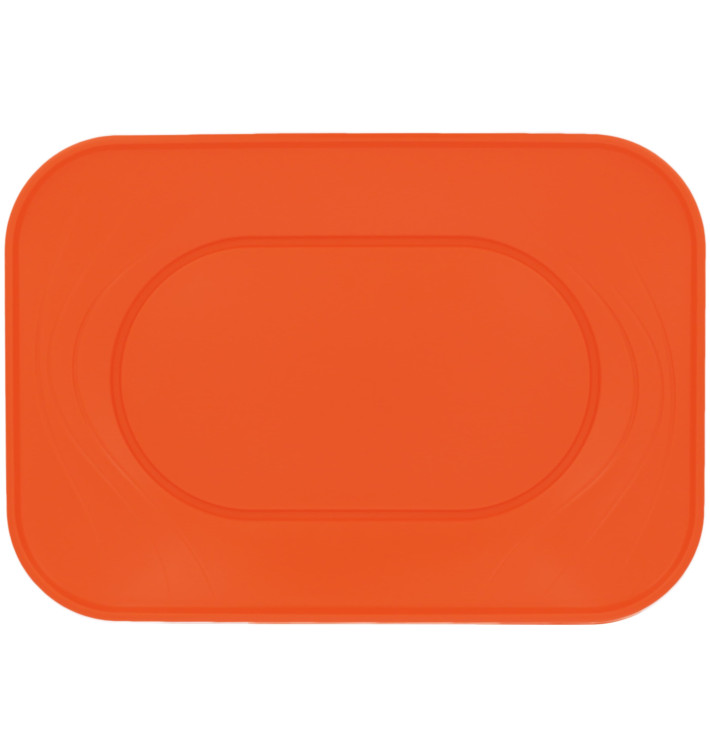 Plastic Tray Microwavable "X-Table" Orange 33x23cm (2 Units) Plastic Tray Microwavable "X-Table" Orange 33x23cm (2 Units)