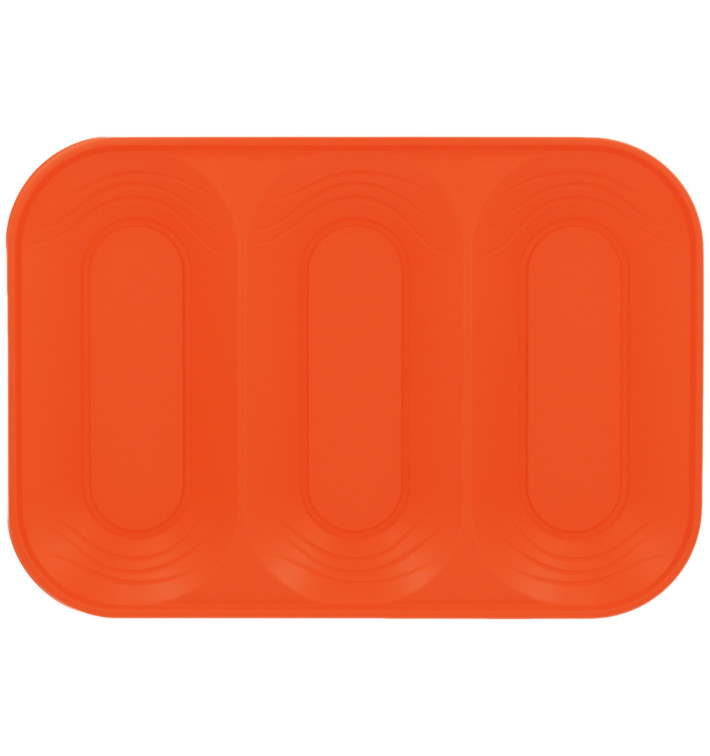 Plastic Tray Microwavable "X-Table" 3C Orange 33x23cm (30 Units) Plastic Tray Microwavable "X-Table" 3C Orange 33x23cm (30 Units)