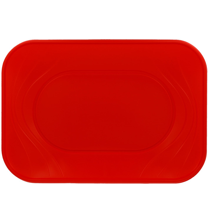 Plastic Tray Microwavable "X-Table" Red 33x23cm (2 Units) Plastic Tray Microwavable "X-Table" Red 33x23cm (2 Units)