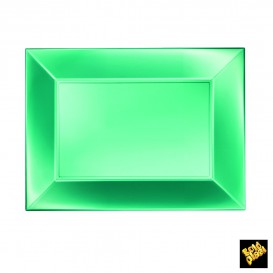 Plastic Tray Microwavable Green "Nice" 28x19cm (12 Units) 