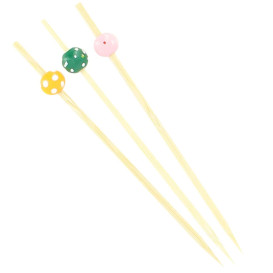 Bamboo Food Pick Pack "Punteado" Design 12cm (200 Units)  