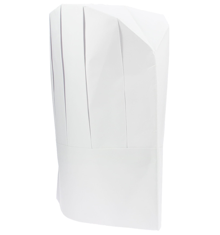 Disposable Paper Chef Hat for Kids Pinstripe White (400 Units) Disposable Paper Chef Hat for Kids Pinstripe White (400 Units)
