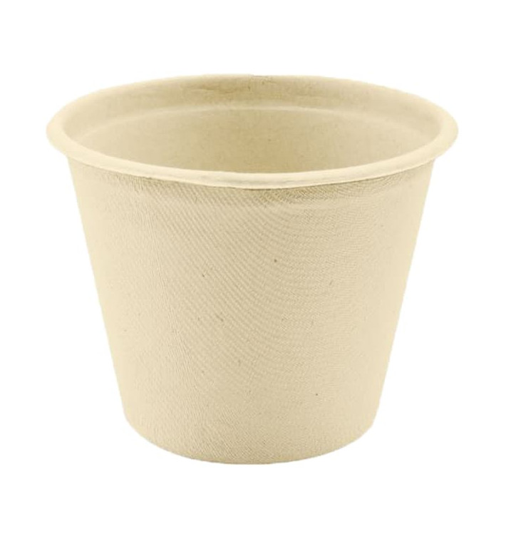 Sugarcane Container Natural Ø11,4cm 500ml (50 Units) Sugarcane Container Natural Ø11,4cm 500ml (50 Units)