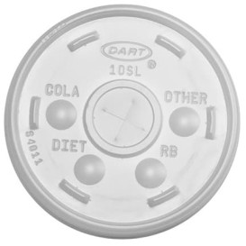 Plastic Lid with Straw Slot PS Ø9,4cm for Foam Cup (1000 Units)