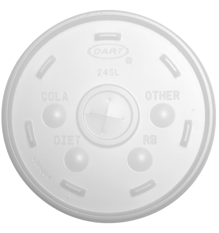 Plastic Lid with Straw Slot PS Translucent Ø9,9cm (100 Units) Plastic Lid with Straw Slot PS Translucent Ø9,9cm (100 Units)