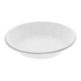 Sugarcane Plate Deep White Ø18 cm (50 Units) 