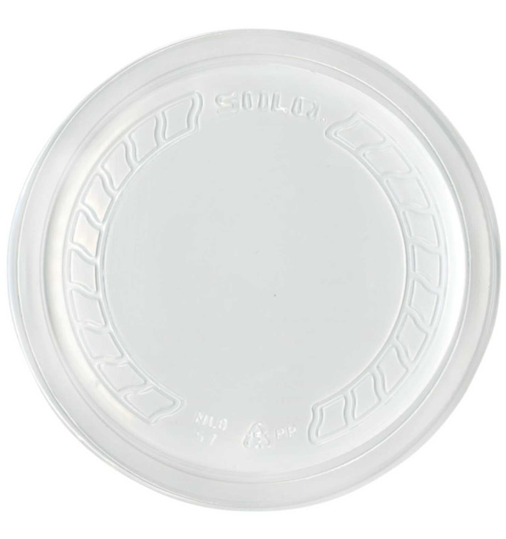 Plastic Lid PP "Deli" Translucent Ø12cm (500 Units) Plastic Lid PP "Deli" Translucent Ø12cm (500 Units)