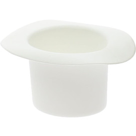 Plastic Tasting Bowl Hat Design PP "Hot Form" White 60ml (24 Units) 