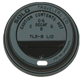 Lid for Cup Hole 6 and 8 Oz Black Ø7,9cm (100 Units)