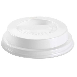 Lid for Cup Hole 6 and 8 Oz White Ø7,9cm (100 Units) 