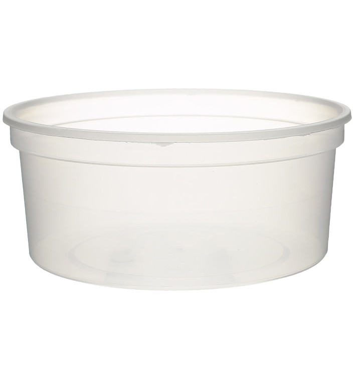 Plastic Deli Container Clear PP 350ml Ø11,5cm (500 Units) Plastic Deli Container Clear PP 350ml Ø11,5cm (500 Units)