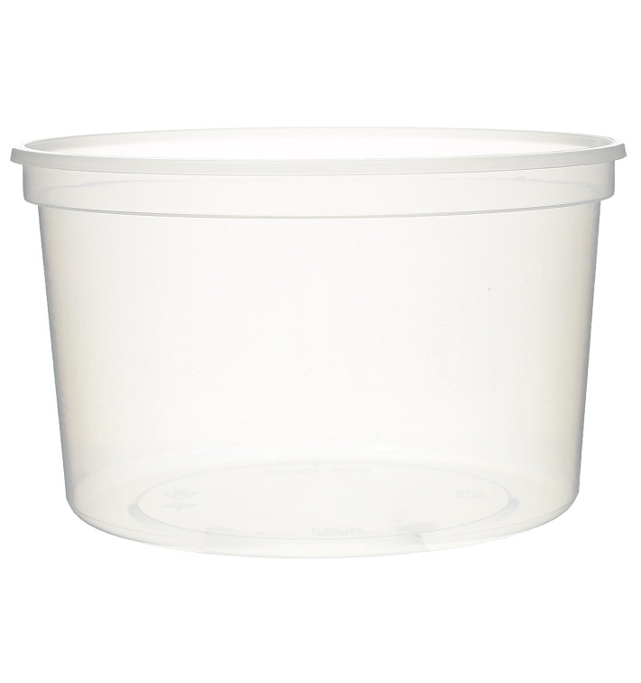 Plastic Deli Container Clear PP 500ml Ø11,5cm (500 Units) Plastic Deli Container Clear PP 500ml Ø11,5cm (500 Units)