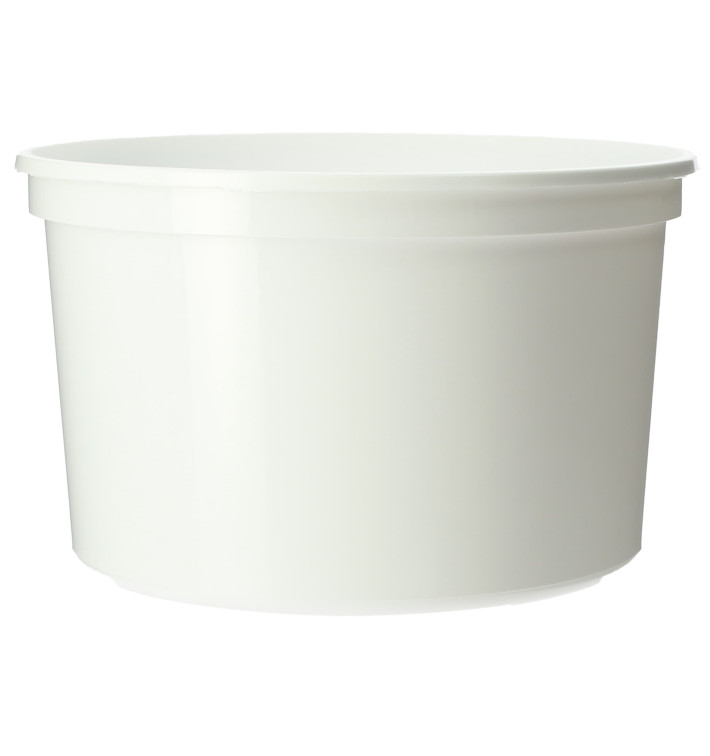 Plastic Deli Container White PP 500ml Ø11,5cm (500 Units) Plastic Deli Container White PP 500ml Ø11,5cm (500 Units)