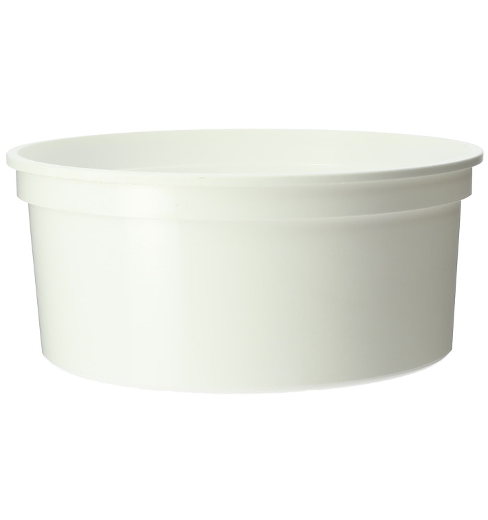 Plastic Deli Container White PP 350ml Ø11,5cm (500 Units) Plastic Deli Container White PP 350ml Ø11,5cm (500 Units)