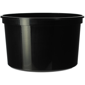 Plastic Deli Container Black PP 500ml Ø11,5cm (50 Units) 